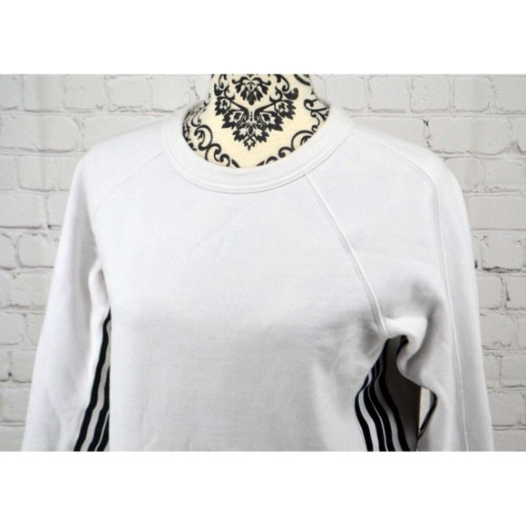 ATHLETA Women's 24/7 Striped Crewneck Sweatshirt SIZE SMALL White / Black - Picture 3 of 6